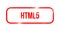 HTML5 - red grunge rubber, stamp