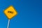 HTML5 - yellow sign with blue sky