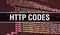 Http codes concept illustration using code for developing programs and app. http codes website code with colourful tags in browser