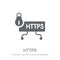 Https icon. Trendy Https logo concept on white background from I