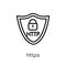 Https icon. Trendy modern flat linear vector Https icon on white