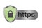 Https. Safe and reliable browsing .Secure connection icon . Vector illustrations.