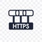 Https transparent icon. Https symbol design from Internet security collection.