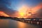 Hua Hin beach in twilight time