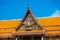 HUA HIN, THAILAND: a beautiful fragment of the decor of a traditional Buddhist temple in the center of a Thai city