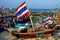 Hua Hin, Thailand: Fishing Boats with Thai Flag