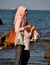 Hua Hin, Thailand: Muslim Women on Beach