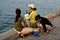 Hua Hin, Thailand: Women and Child Fishing