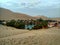 Huacachina lagoon in Ica, Peru, in a sunny day