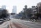 Huai `an city, jiangsu province, China: no cars on the street on the first day of resumption of work