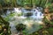 Huai Mae Khamin Waterfall Khuean Srinagarindra National Park,tropical forest,beautiful waterfall and popular with tourists for a