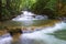 Huai Mae Khamin waterfall in rainy season and natural