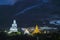 Huai pla kang temple in twilight,religion believe chinese temple