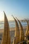 Huanchaco Beach and the traditional reed boats & x28;caballitos de totora& x29; - Trujillo, Peru