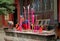 Huang Long Xi, China: Burning Incense Sticks