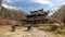 Huanglong Middle Temple , with multi-color flags in Huanglong, China