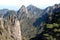 Huangshan Mountain in Anhui Province, China. A beautiful panoramic mountain view of the rocky peaks