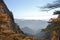 Huangshan Mountain in Anhui Province, China. A beautiful panoramic view of a valley on Huangshan looking over distant mountains