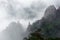 Huangshan (yellow mountain) and pine tree on the top, Huang Shan, China.