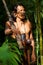 Huaorani Indigenous Hunter In Amazon Basin