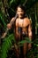 Huaorani Indigenous Hunter In Amazon Basin