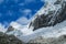 Huascaran high snow mountains in Peru