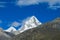 Huascaran high snow mountains in Peru