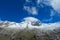 Huascaran high snow mountains in Peru