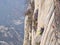 Huashan Mountain near Xian City. The Most dangerous Trail and Crowned People in China. Mount Hua is one of the Five Great