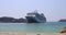 Huatulco city Mexico port cruise ship near beach 4K