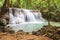 Huay Mae Kamin or Huai Mae Khamin Waterfall at Khuean Srinagarindra National Park or Srinagarind Dam National Park in Kanchanaburi