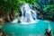 Huay Mae Kamin Waterfall in Kanchanaburi province, Thailand