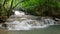 Huay Mae Khamin waterfall, famous natural tourist attraction in Kanchanaburi province ,Thailand.