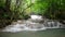 Huay Mae Khamin waterfall, famous natural tourist attraction in Kanchanaburi province Thailand.