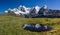 Huayhuash mountain in Peru panorama landscape