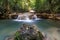 Huaymaekamin waterfall nature scenic sunlight surface effect flo
