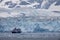 Hubbard Glacier - a cruise ship approaches