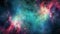 Hubble Space Teal and Quasar Pink Abstract Nebula Pattern