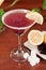 Huckleberry lemon drop martini