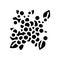 huckleberry plant branch glyph icon vector illustration