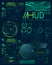 HUD Detailed User Interface Futuristic Cyberpunk Wire Mesh Kit Elements