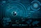 HUD GUI Radar monitor screen. Futuristic game technology outer s