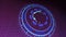 HUD with Planet Earth in Center of Rotating Circles 4k Rendered Video Footage in Purple.
