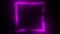 Hud purple square glow lights 3d render animation