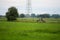 Hude, Germany August, 12, 2019: A trekker cutting a  field on the storks gathering food