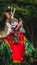 Hudoq Dayak dancer, native tribe of Borneo