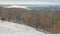 Hudson River Valley viewed on cold snowy day