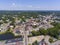 Hudson town center aerial view, MA, USA