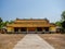 Hue, Vietnam - September 13 2017: Beautiful temple with a huge patio, located in Hue, Vietnam