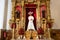 Huelva, Spain - April 1, 2021: Image of Jesus Cautivo inside the Parroquia Mayor de San Pedro de Huelva exhibited on the occasion